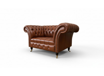 Chesterfield Design Stoff Bank Fauteuil 1,5-zits gestoffeerde banken Lounge