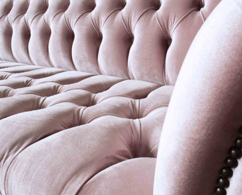 Chesterfield Roze Bank Bank Bekleding 4-Zits Bank Zitbanken Sofas