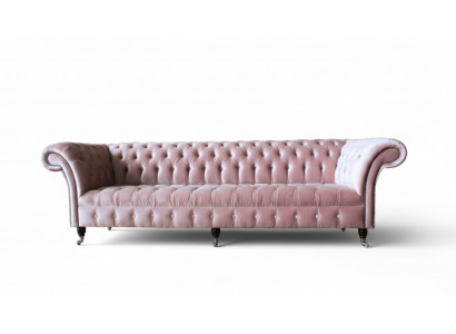 Chesterfield Roze Bank Bank Bekleding 4-Zits Bank Zitbanken Sofas