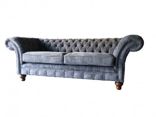 Chesterfield 3-zitsbank Bekleding Zit Textiel Stof Banken Sofa Nieuw