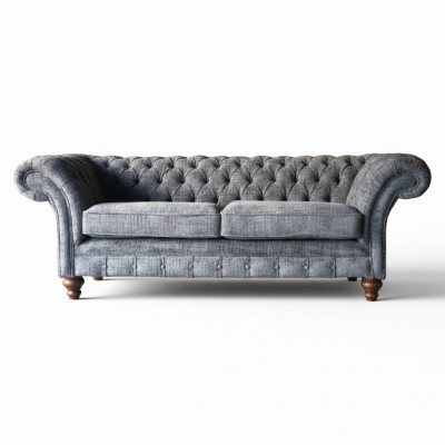 Chesterfield 3-zitsbank Bekleding Zit Textiel Stof Banken Sofa Nieuw