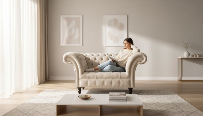 Couch bekleding bank textiel Chesterfield banken 1,5-zits 1-zits roze