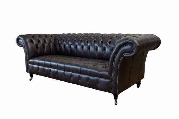 Chesterfield Design Luxe Gestoffeerde Bank Moderne Bank Zit Leer Leren Bankstel