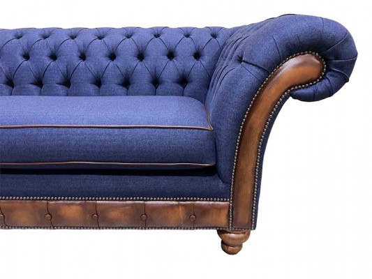Moderne Chesterfield bank 4-zits luxe bankstoffen woonkamercouch nieuw