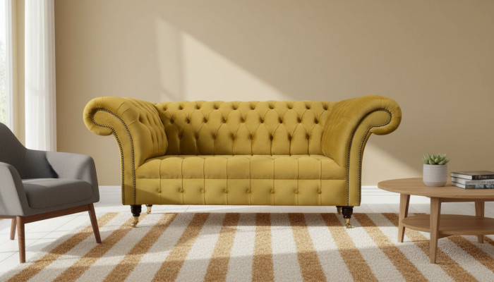Tweezitsbank 2-persoons Designbanken Bekleding Chesterfield Zit Stof Textiel