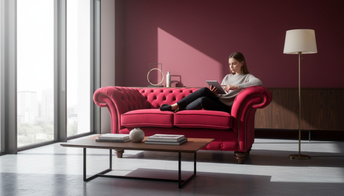 Ontwerp Modern Textiel Sofa 2-Zitsbank Gestoffeerde Luxe Bankstellen Chesterfield