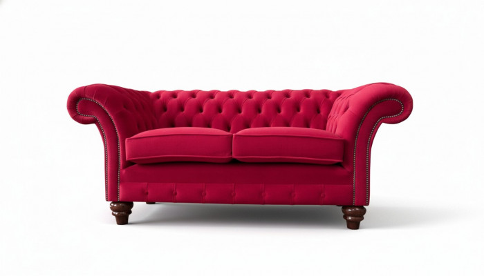 Ontwerp Modern Textiel Sofa 2-Zitsbank Gestoffeerde Luxe Bankstellen Chesterfield