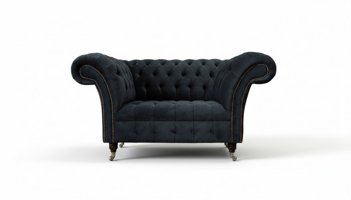Chesterfield Design Bank Fauteuil Bekleding Luxe Textiel Bankstellen 1-Zits
