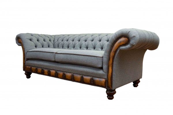 Luxe driezitter Moderne bank Meubels Grijs Bankstellen Stof Textiel Bekleding