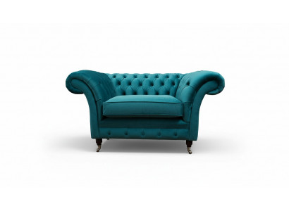 Chesterfield Design Fauteuil Bank Bekleding Luxe Stoffen Bankstellen 1 Zits