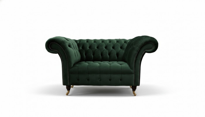 Fauteuil ontwerp Groen Textiel Woonkamer Bekleding Luxe Stoelstoel Eénzits