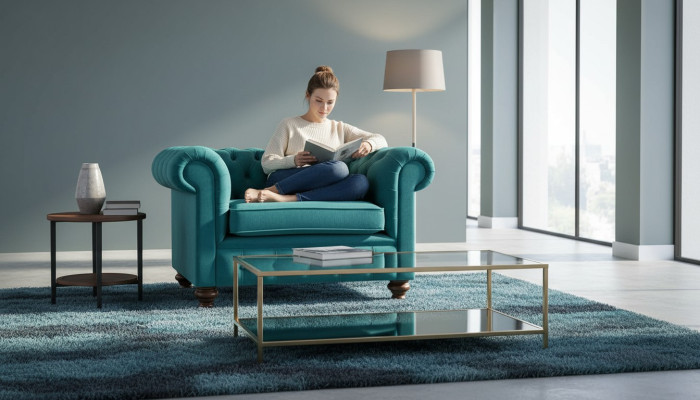 Fauteuil 1 zits Chesterfield gestoffeerde bankstellen Design Luxe Bank Bank Nieuw