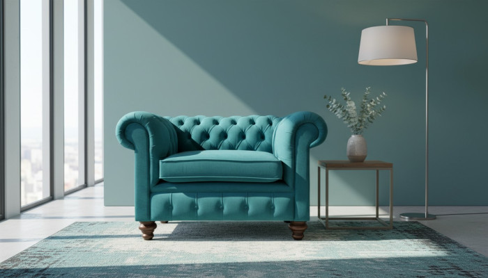 Fauteuil 1 zits Chesterfield gestoffeerde bankstellen Design Luxe Bank Bank Nieuw