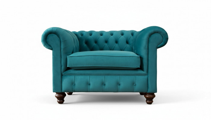 Fauteuil 1 zits Chesterfield gestoffeerde bankstellen Design Luxe Bank Bank Nieuw