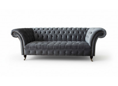 Chesterfield 3-zits designbank gestoffeerde banken banken textiel Driezitter