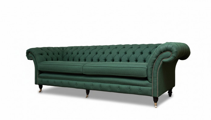 Bankstel 4-zits Groen Woonkamer Modern Design Stoffen Bekleding Luxe