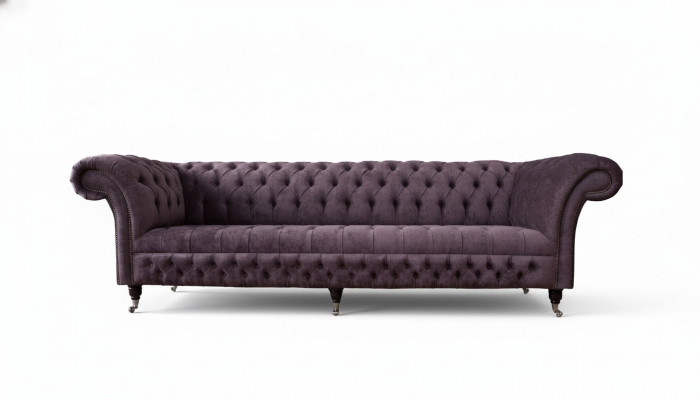 Design Bankstel 4-zits Bank Bekleding Luxe Textiel Bankstellen Chesterfield