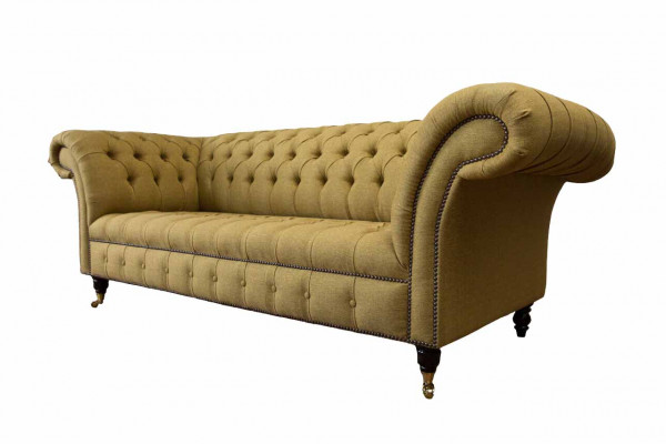 Chesterfield driezits luxe bank 3 zitbank ontwerp bank meubels beige