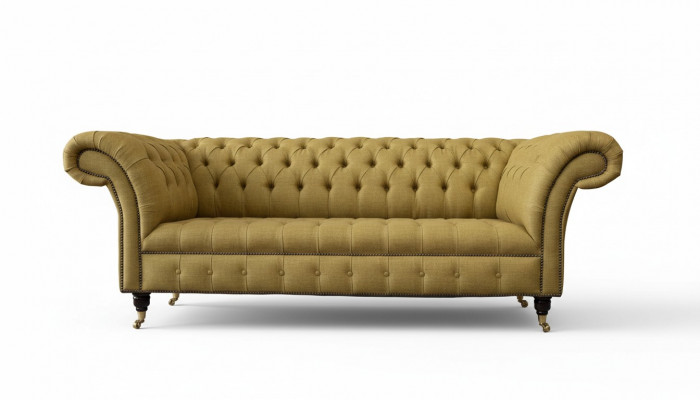 Chesterfield driezits luxe bank 3 zitbank ontwerp bank meubels beige