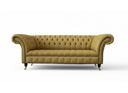 Chesterfield driezits luxe bank 3 zitbank ontwerp bank meubels beige