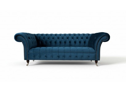 Chesterfield bank 3 zits gestoffeerde banken luxe stof design