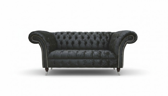 Engelse Chesterfield kantoor zitmeubelen inrichting sofa bank 2 zit zwart