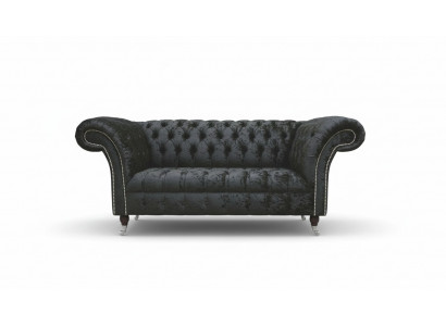 Engelse Chesterfield kantoor zitmeubelen inrichting sofa bank 2 zit zwart