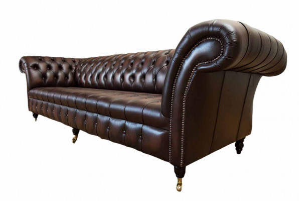 Chesterfield 4-zits leren woonkamer designbanken sofa meubelen nieuw
