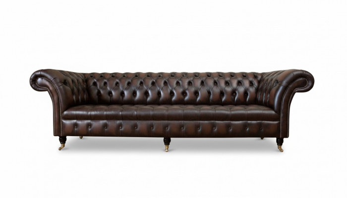Chesterfield 4-zits leren woonkamer designbanken sofa meubelen nieuw