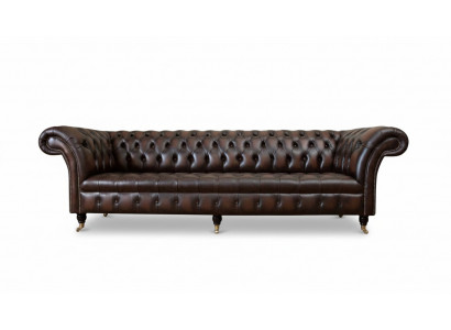 Chesterfield 4-zits leren woonkamer designbanken sofa meubelen nieuw