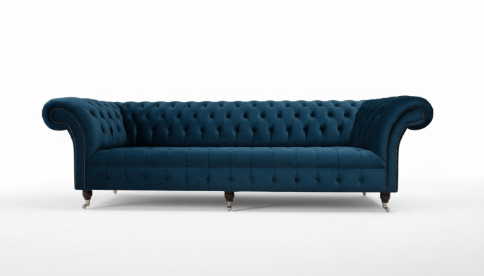 Ontwerpbank Chesterfield bekleding Modern Textiel Stof 4-zits Slaap