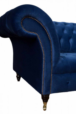 Chesterfield Grote Bankstel Bank Textiel Fluweel Gestoffeerde Banken 4-Zits Banken