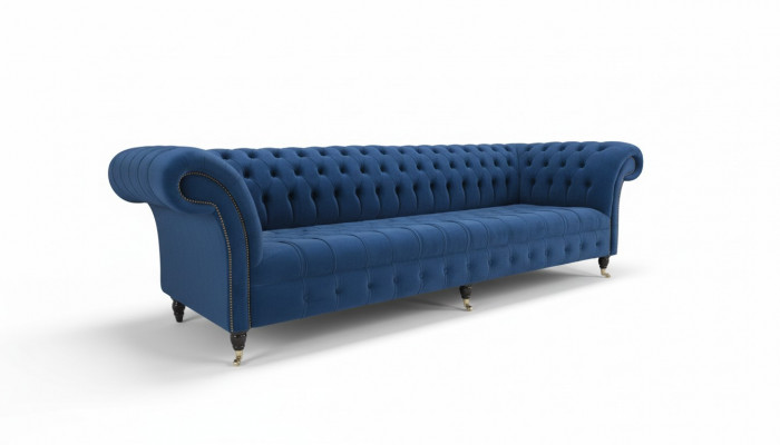 Chesterfield Grote Bankstel Bank Textiel Fluweel Gestoffeerde Banken 4-Zits Banken