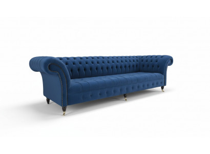 Chesterfield Grote Bankstel Bank Textiel Fluweel Gestoffeerde Banken 4-Zits Banken