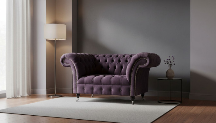 Fauteuil Chesterfield Velvet Single Luxury Fauteuil Bank Woonkamer Nieuw