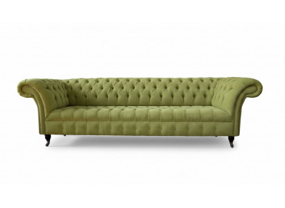 Chesterfield Grijze Bank Sofa Bekleding 4-zits Banken Zitbanken Nieuw
