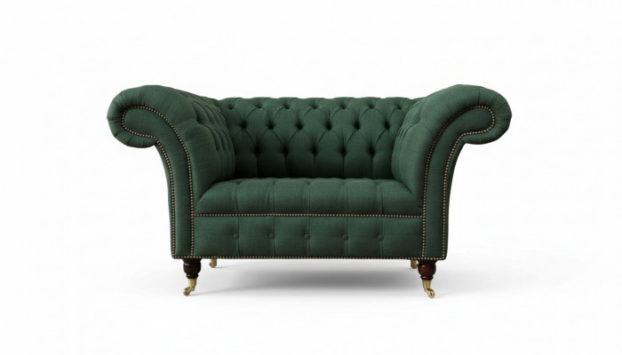 Groene fauteuil bank bank bekleding luxe klassieke textielen banken nieuw