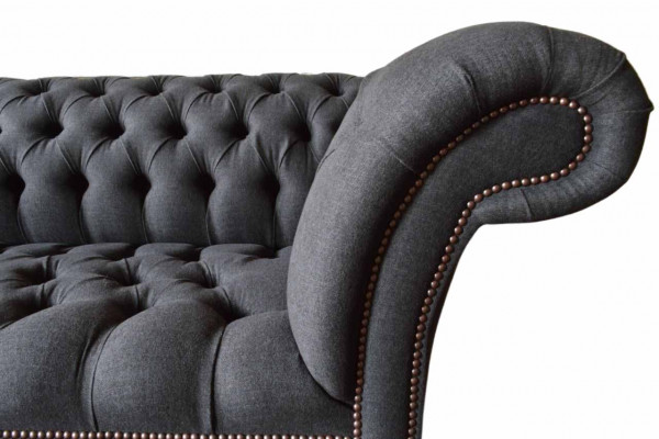 Chesterfield driezitsbank 3-zitsbank gestoffeerde bank ontwerp textiel
