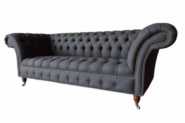 Chesterfield driezitsbank 3-zitsbank gestoffeerde bank ontwerp textiel