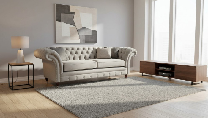 Chesterfield 3-zits Relax Lounge Bank Stof Beklede Bank Stof Bankstellen