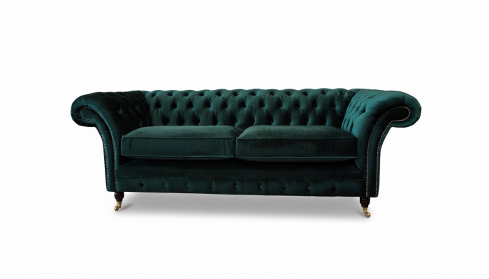 Chesterfield bekleding 3-zits stoffen bank bank bank driezitter bank fluweel
