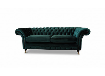 Chesterfield bekleding 3-zits stoffen bank bank bank driezitter bank fluweel