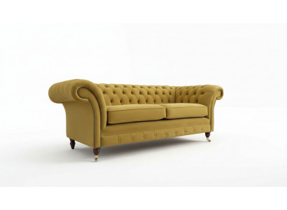 Chesterfield bank 3-zits designbank driezits luxe meubelstijl textiel