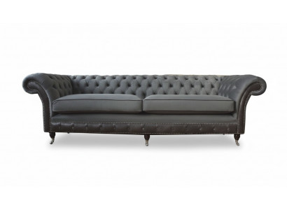 Ontwerp Bank Luxe Beklede bank Bank 4-zits Chesterfield Luxe Grijs