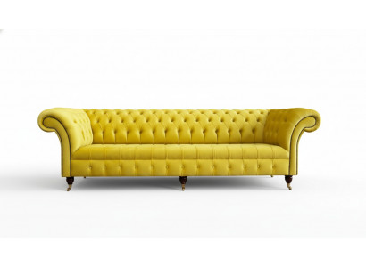 Sofa Viersitzer Chesterfield Design Sofas Möbel Wohnzimmer Couch Polster Sofa met vier zitplaatsen in Chesterfield-ontwerp Meubels Woonkamer Bank Bekleding