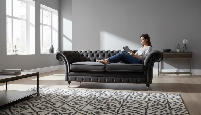 Bankstel 3-zits woonkamer luxe gestoffeerde designmeubels Chesterfield Nieuw