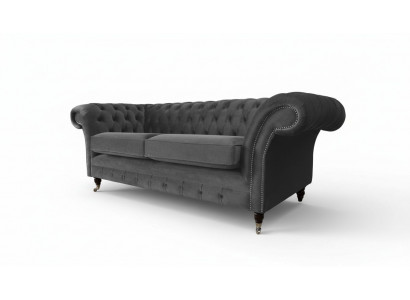 Sofa 3 zits Luxe textiel Chesterfield bank Bankstellen Bekleding Design Meubels