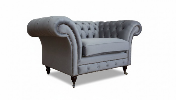 Ontwerp Chesterfield Stoffen Bank Fauteuil 1-Zits Gestoffeerde Banken Lounge Nieuw
