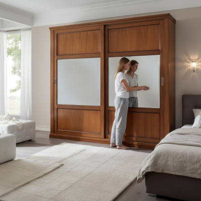 Kledingkast Kast Houten kasten Slaapkamer meubels Ontwerp Hout
