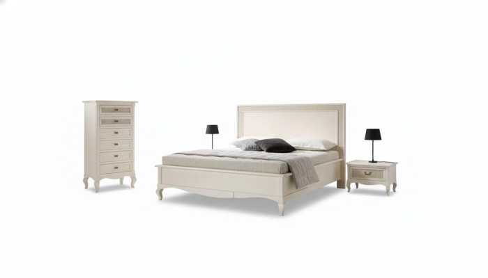 Bed 2x Nightstands 4-piece Bedroom Set Furniture Chest of Drawers Luxury New